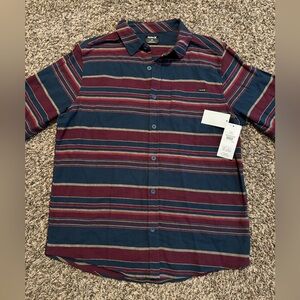 Brand New Hurley Men’s Portland Organic Button-Up Flannel Size Medium MSRP $60